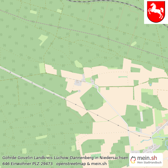 Göhrde Govelin Landkreis Lüchow-Dannenberg Lageplan © Openstreetmap Contributors Göhrde Govelin Lageplan
